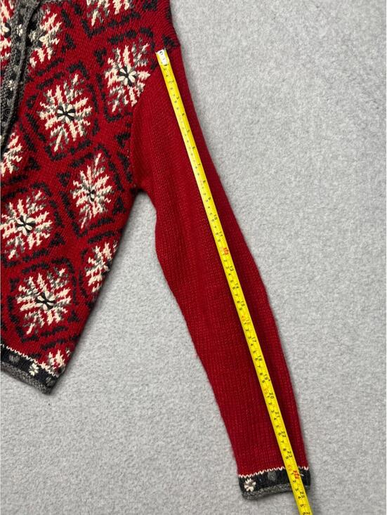 Vintage Paul Harris Womens Wool Knit Cardigan Sweater M Fair Isle Grannycore - Picture 8 of 9